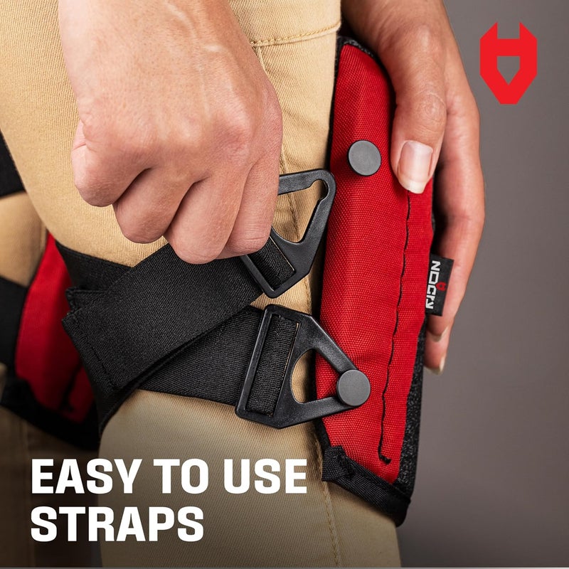 NoCry Non-Slip Work Knee Pads for Men and Women with Thick Soft Foam Padding, Strong, Adjustable Straps and Easy-to-Use Buckle Clips — Stay in Place While You Move — Perfect for Flooring or Gardening - Image 4